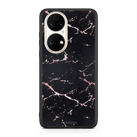 Thumbnail for 4 - Huawei P50 Black Rosegold Marble case, cover, bumper