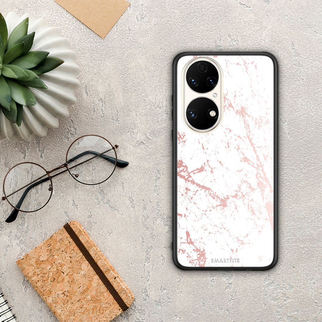 Marble Pink Splash - Huawei P50 θήκη