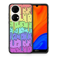 Thumbnail for Θήκη Huawei P50 Melting Rainbow από τη Smartfits με σχέδιο στο πίσω μέρος και μαύρο περίβλημα | Huawei P50 Melting Rainbow case with colorful back and black bezels