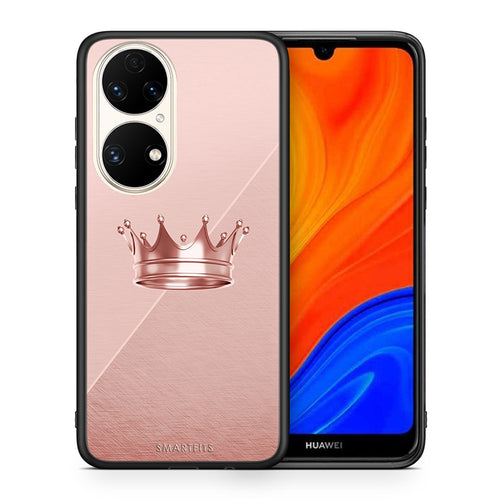 Θήκη Huawei P50 Crown Minimal από τη Smartfits με σχέδιο στο πίσω μέρος και μαύρο περίβλημα | Huawei P50 Crown Minimal case with colorful back and black bezels