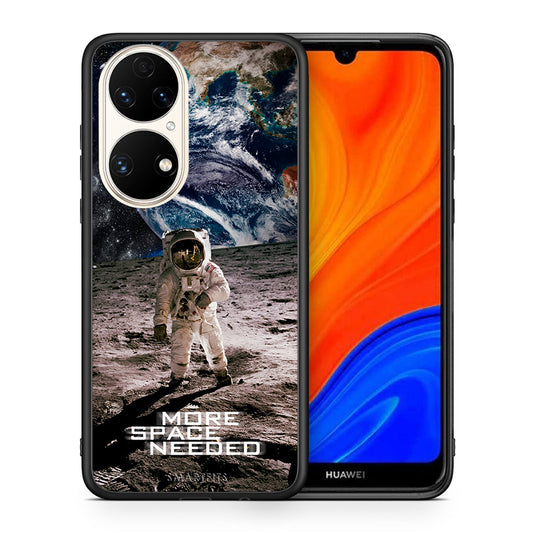 Θήκη Huawei P50 More Space από τη Smartfits με σχέδιο στο πίσω μέρος και μαύρο περίβλημα | Huawei P50 More Space case with colorful back and black bezels