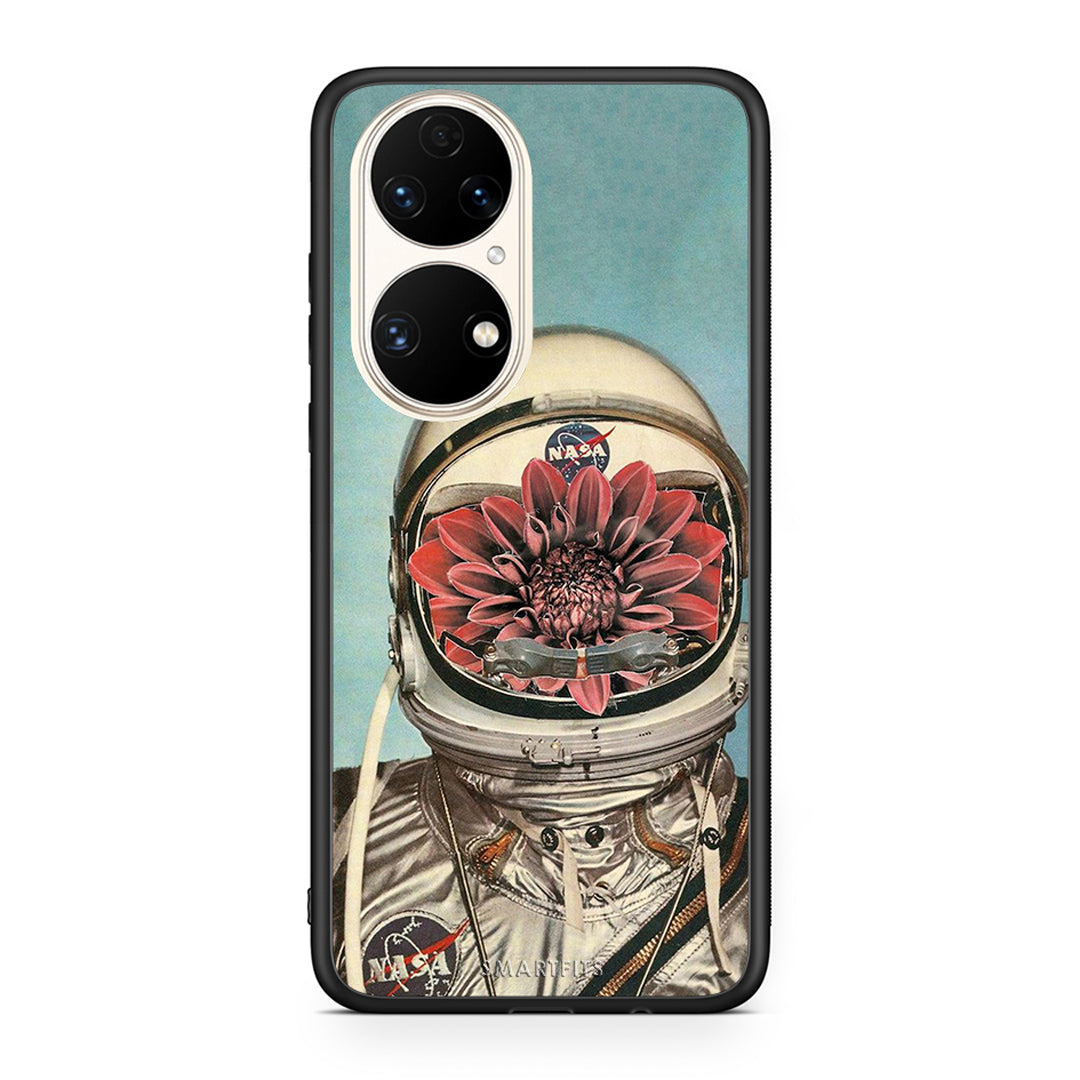 Huawei P50 Nasa Bloom θήκη από τη Smartfits με σχέδιο στο πίσω μέρος και μαύρο περίβλημα | Smartphone case with colorful back and black bezels by Smartfits