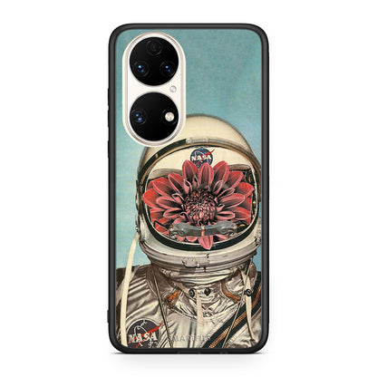 Huawei P50 Nasa Bloom θήκη από τη Smartfits με σχέδιο στο πίσω μέρος και μαύρο περίβλημα | Smartphone case with colorful back and black bezels by Smartfits