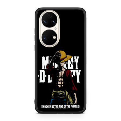 Huawei P50 Pirate King θήκη από τη Smartfits με σχέδιο στο πίσω μέρος και μαύρο περίβλημα | Smartphone case with colorful back and black bezels by Smartfits