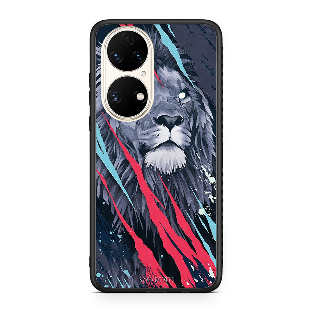 4 - Huawei P50 Lion Designer PopArt case, cover, bumper