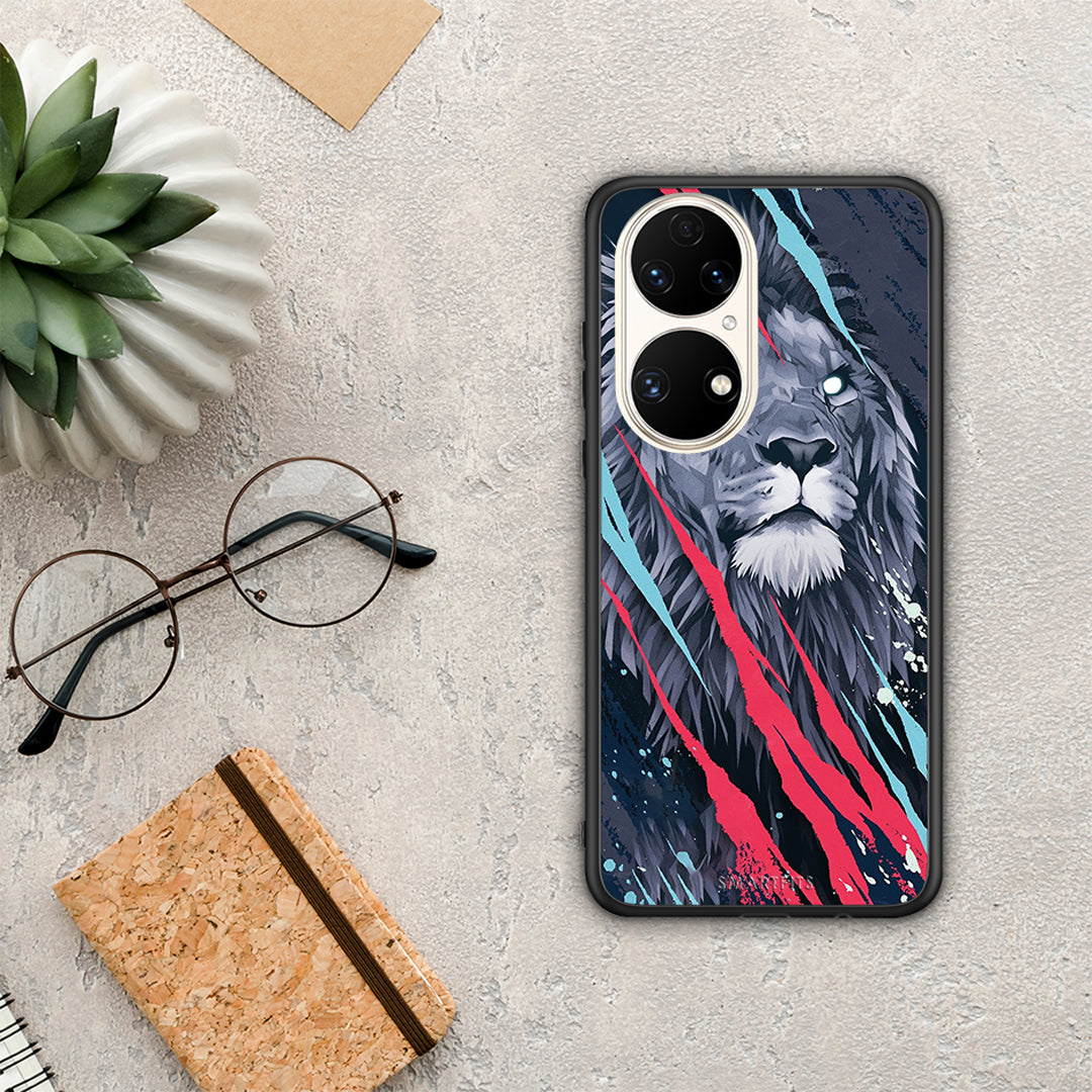 PopArt Lion Designer - Huawei P50 θήκη