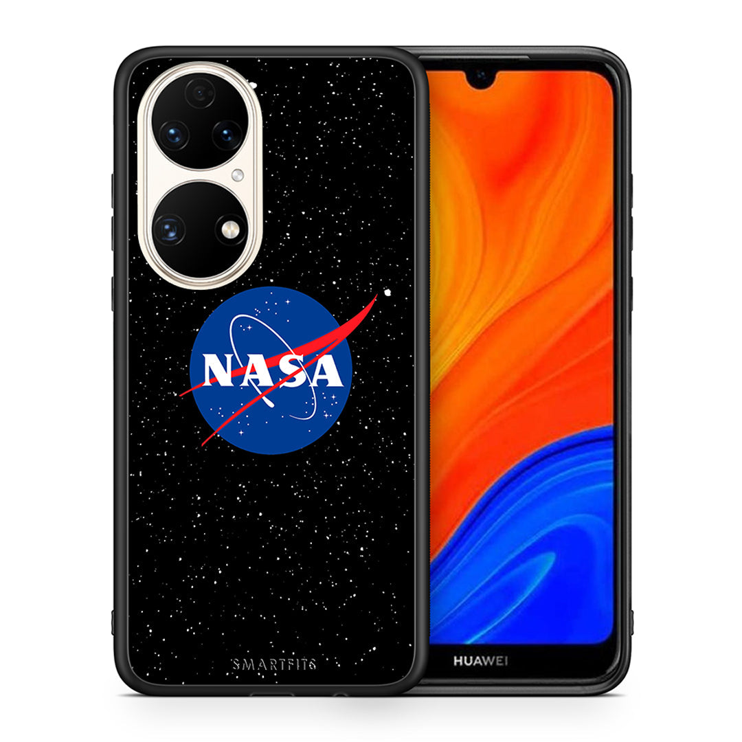 Θήκη Huawei P50 NASA PopArt από τη Smartfits με σχέδιο στο πίσω μέρος και μαύρο περίβλημα | Huawei P50 NASA PopArt case with colorful back and black bezels