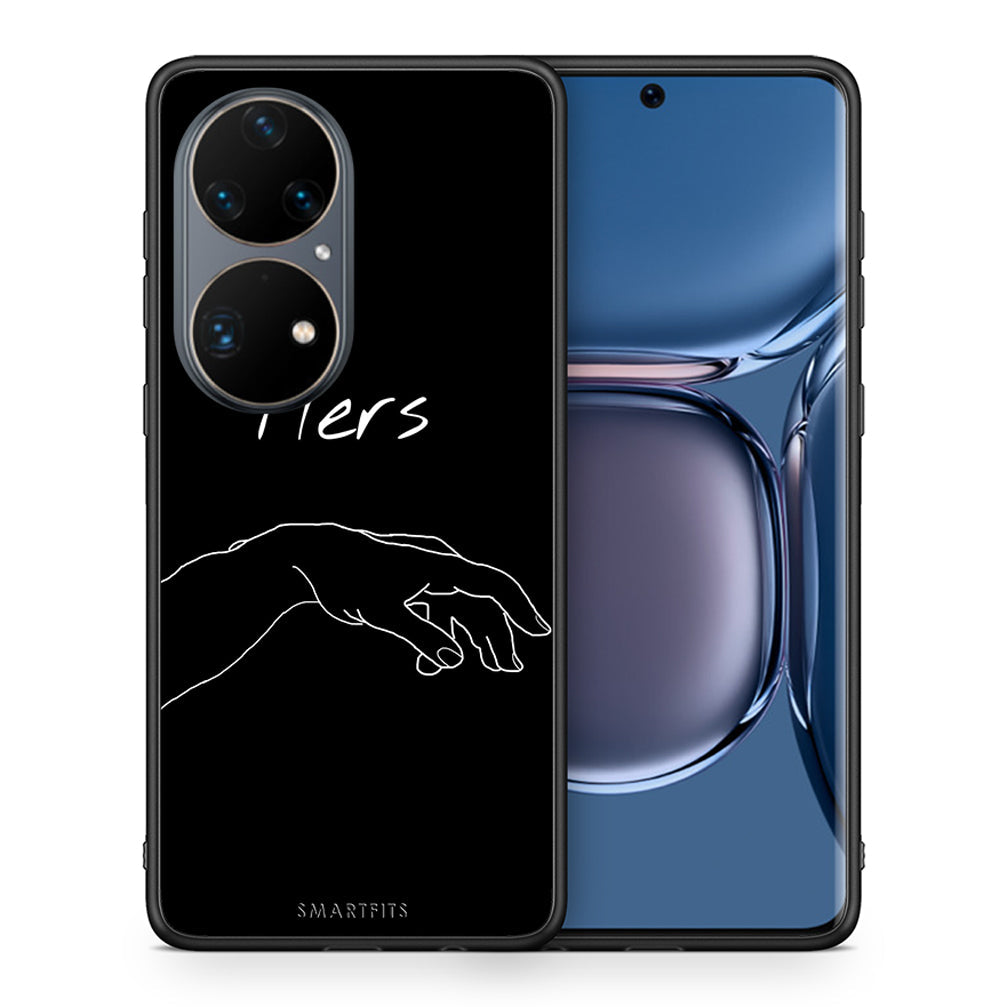 Θήκη Αγίου Βαλεντίνου Huawei P50 Pro Aeshetic Love 1 από τη Smartfits με σχέδιο στο πίσω μέρος και μαύρο περίβλημα | Huawei P50 Pro Aeshetic Love 1 case with colorful back and black bezels
