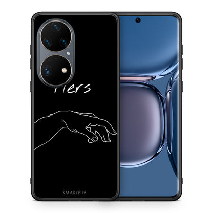Θήκη Αγίου Βαλεντίνου Huawei P50 Pro Aeshetic Love 1 από τη Smartfits με σχέδιο στο πίσω μέρος και μαύρο περίβλημα | Huawei P50 Pro Aeshetic Love 1 case with colorful back and black bezels