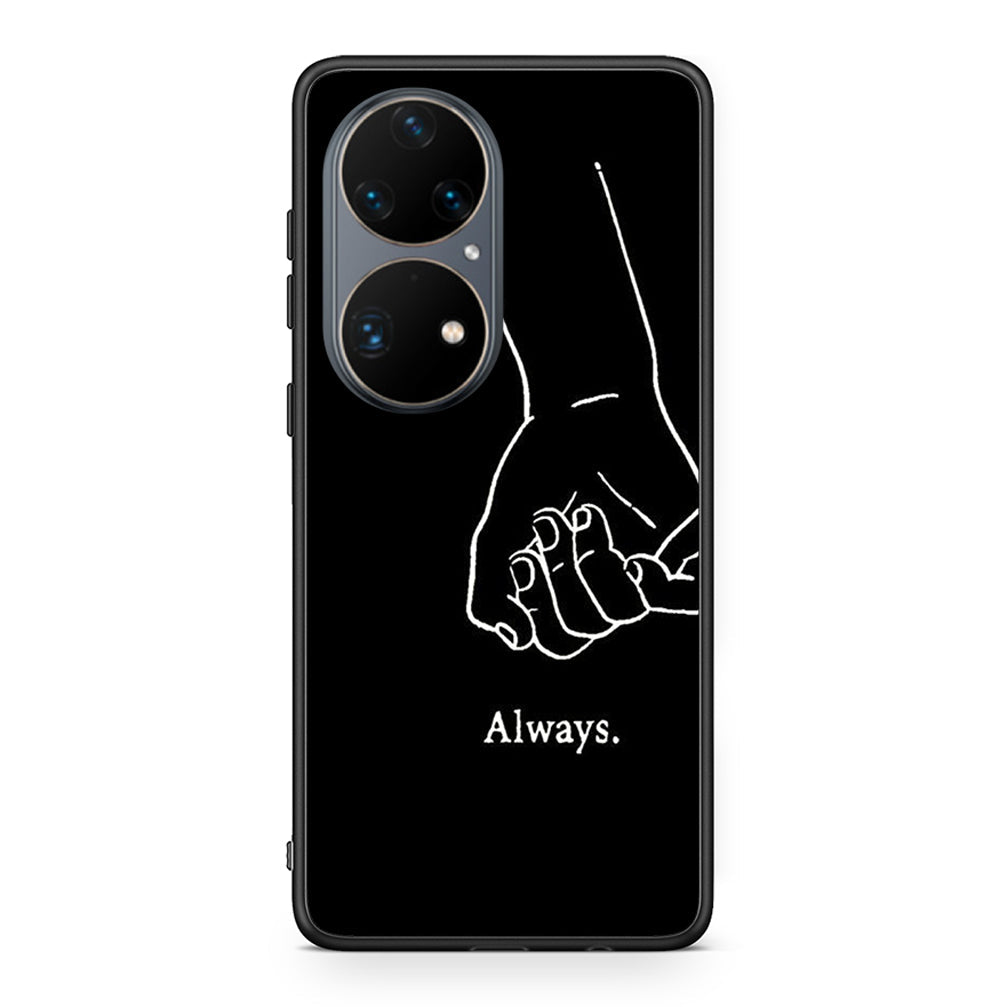 Huawei P50 Pro Always & Forever 1 Θήκη Αγίου Βαλεντίνου από τη Smartfits με σχέδιο στο πίσω μέρος και μαύρο περίβλημα | Smartphone case with colorful back and black bezels by Smartfits