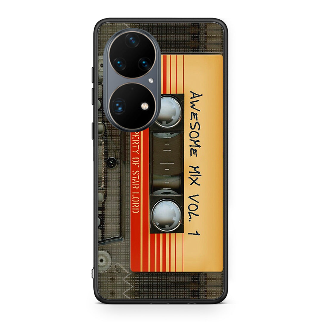 Huawei P50 Pro Awesome Mix θήκη από τη Smartfits με σχέδιο στο πίσω μέρος και μαύρο περίβλημα | Smartphone case with colorful back and black bezels by Smartfits