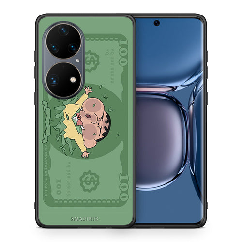Θήκη Αγίου Βαλεντίνου Huawei P50 Pro Big Money από τη Smartfits με σχέδιο στο πίσω μέρος και μαύρο περίβλημα | Huawei P50 Pro Big Money case with colorful back and black bezels