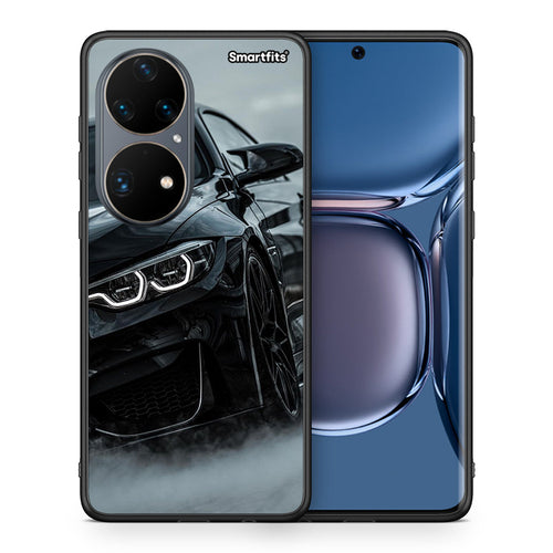 Θήκη Huawei P50 Pro Black BMW από τη Smartfits με σχέδιο στο πίσω μέρος και μαύρο περίβλημα | Huawei P50 Pro Black BMW case with colorful back and black bezels