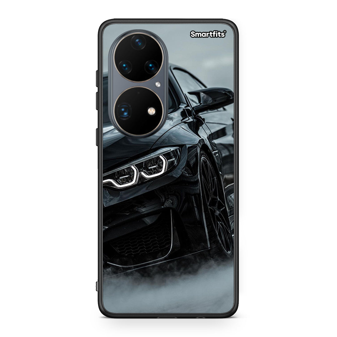 Huawei P50 Pro Black BMW θήκη από τη Smartfits με σχέδιο στο πίσω μέρος και μαύρο περίβλημα | Smartphone case with colorful back and black bezels by Smartfits