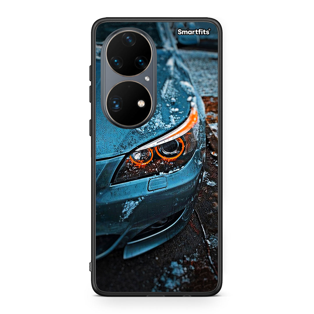 Huawei P50 Pro Bmw E60 Θήκη από τη Smartfits με σχέδιο στο πίσω μέρος και μαύρο περίβλημα | Smartphone case with colorful back and black bezels by Smartfits