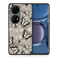 Thumbnail for Θήκη Huawei P50 Pro Butterflies Boho από τη Smartfits με σχέδιο στο πίσω μέρος και μαύρο περίβλημα | Huawei P50 Pro Butterflies Boho case with colorful back and black bezels