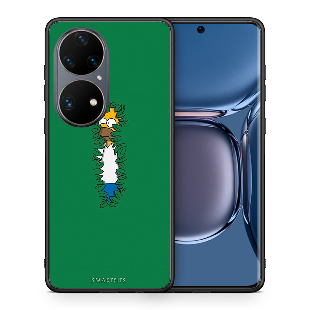 Θήκη Αγίου Βαλεντίνου Huawei P50 Pro Bush Man από τη Smartfits με σχέδιο στο πίσω μέρος και μαύρο περίβλημα | Huawei P50 Pro Bush Man case with colorful back and black bezels
