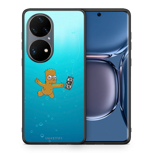 Θήκη Huawei P50 Pro Chasing Money από τη Smartfits με σχέδιο στο πίσω μέρος και μαύρο περίβλημα | Huawei P50 Pro Chasing Money case with colorful back and black bezels