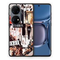 Thumbnail for Θήκη Αγίου Βαλεντίνου Huawei P50 Pro Collage Fashion από τη Smartfits με σχέδιο στο πίσω μέρος και μαύρο περίβλημα | Huawei P50 Pro Collage Fashion case with colorful back and black bezels