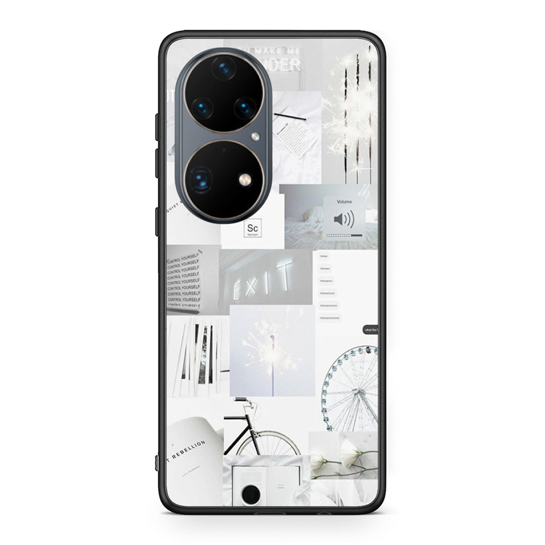 Huawei P50 Pro Collage Make Me Wonder Θήκη Αγίου Βαλεντίνου από τη Smartfits με σχέδιο στο πίσω μέρος και μαύρο περίβλημα | Smartphone case with colorful back and black bezels by Smartfits