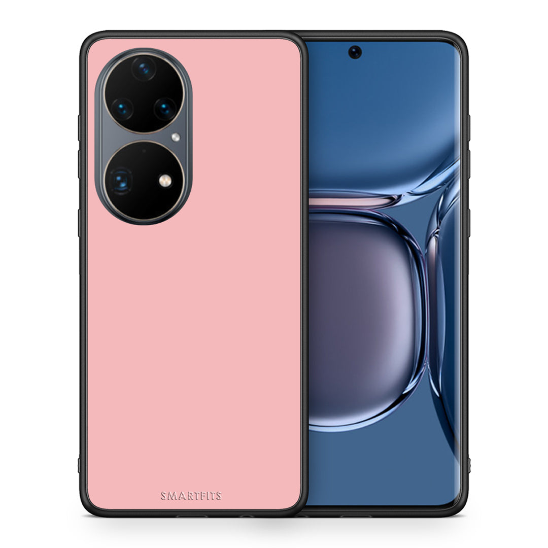 Θήκη Huawei P50 Pro Nude Color από τη Smartfits με σχέδιο στο πίσω μέρος και μαύρο περίβλημα | Huawei P50 Pro Nude Color case with colorful back and black bezels