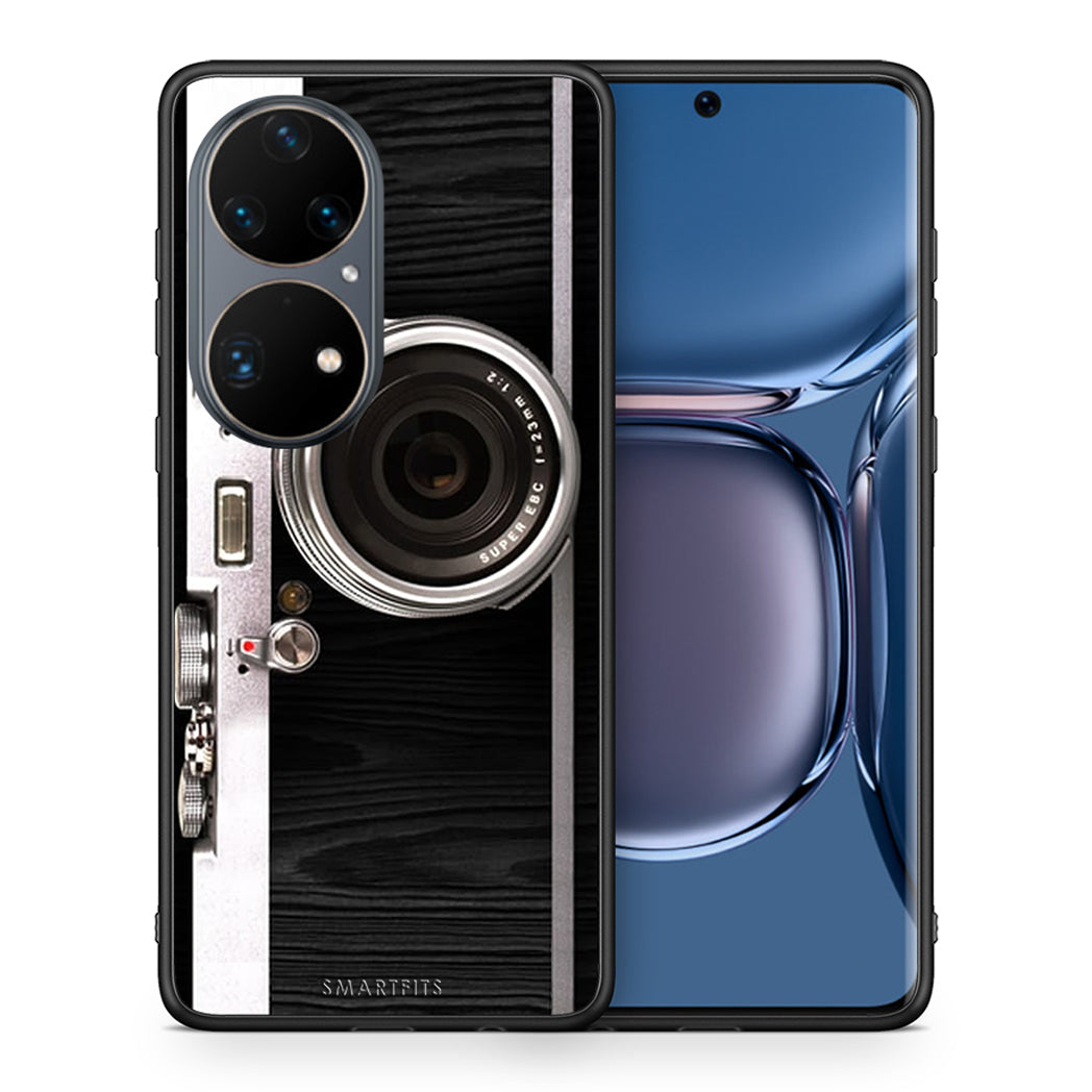 Θήκη Huawei P50 Pro Emily In Paris από τη Smartfits με σχέδιο στο πίσω μέρος και μαύρο περίβλημα | Huawei P50 Pro Emily In Paris case with colorful back and black bezels