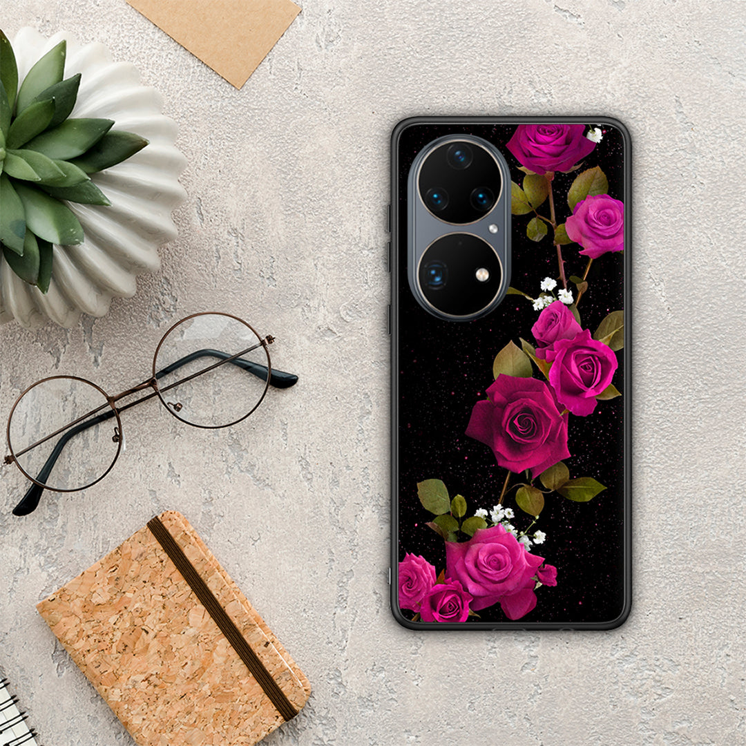 Flower Red Roses - Huawei P50 Pro θήκη