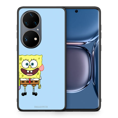 Θήκη Huawei P50 Pro Friends Bob από τη Smartfits με σχέδιο στο πίσω μέρος και μαύρο περίβλημα | Huawei P50 Pro Friends Bob case with colorful back and black bezels