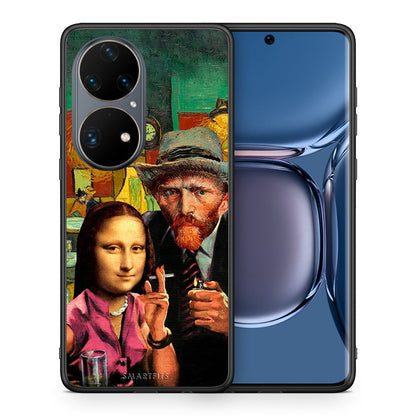 Θήκη Huawei P50 Pro Funny Art από τη Smartfits με σχέδιο στο πίσω μέρος και μαύρο περίβλημα | Huawei P50 Pro Funny Art case with colorful back and black bezels