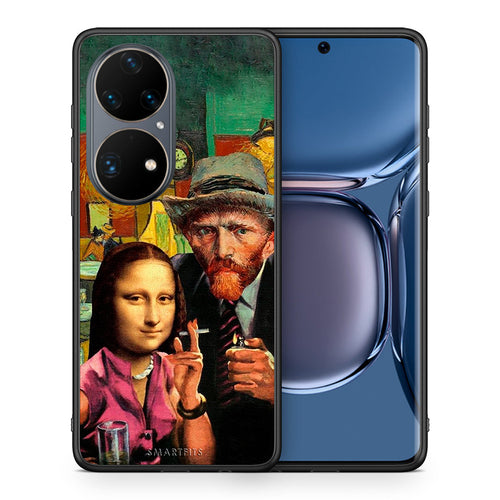 Θήκη Huawei P50 Pro Funny Art από τη Smartfits με σχέδιο στο πίσω μέρος και μαύρο περίβλημα | Huawei P50 Pro Funny Art case with colorful back and black bezels