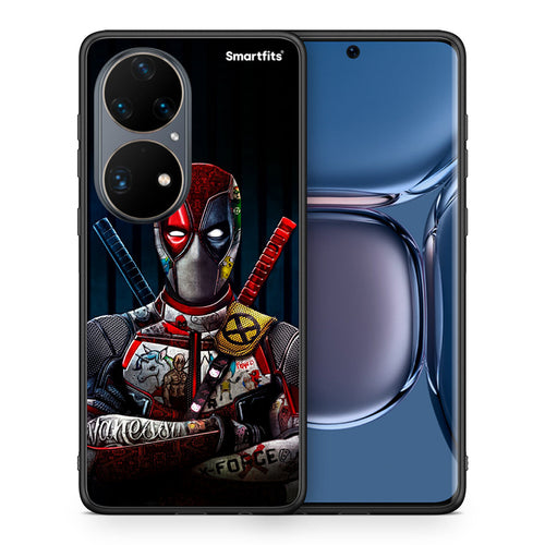 Θήκη Huawei P50 Pro Funny Guy από τη Smartfits με σχέδιο στο πίσω μέρος και μαύρο περίβλημα | Huawei P50 Pro Funny Guy case with colorful back and black bezels