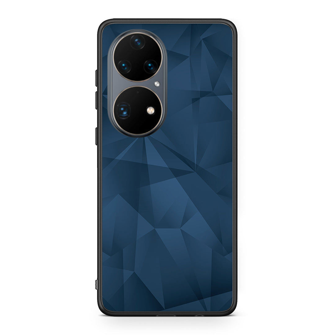 39 - Huawei P50 Pro Blue Abstract Geometric case, cover, bumper