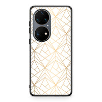 Thumbnail for 111 - Huawei P50 Pro Luxury White Geometric case, cover, bumper