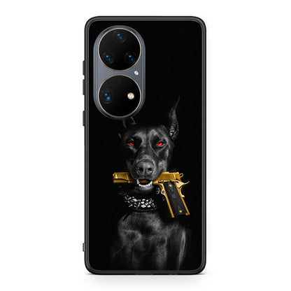 Huawei P50 Pro Golden Gun Θήκη Αγίου Βαλεντίνου από τη Smartfits με σχέδιο στο πίσω μέρος και μαύρο περίβλημα | Smartphone case with colorful back and black bezels by Smartfits