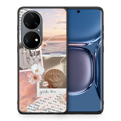 Θήκη Αγίου Βαλεντίνου Huawei P50 Pro Golden Hour από τη Smartfits με σχέδιο στο πίσω μέρος και μαύρο περίβλημα | Huawei P50 Pro Golden Hour case with colorful back and black bezels