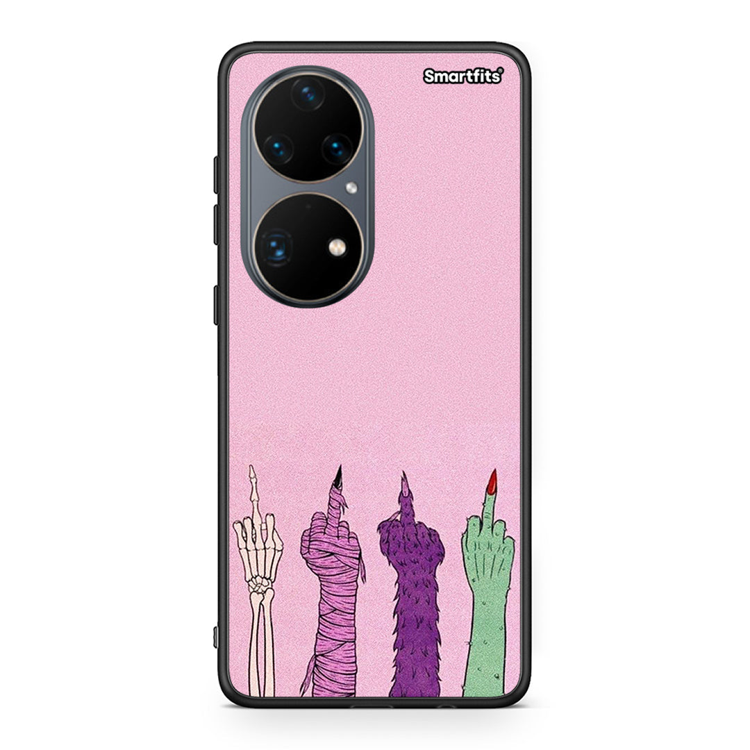 Huawei P50 Pro Halloween Be A Lady Θήκη από τη Smartfits με σχέδιο στο πίσω μέρος και μαύρο περίβλημα | Smartphone case with colorful back and black bezels by Smartfits