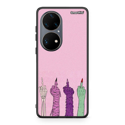 Huawei P50 Pro Halloween Be A Lady Θήκη από τη Smartfits με σχέδιο στο πίσω μέρος και μαύρο περίβλημα | Smartphone case with colorful back and black bezels by Smartfits