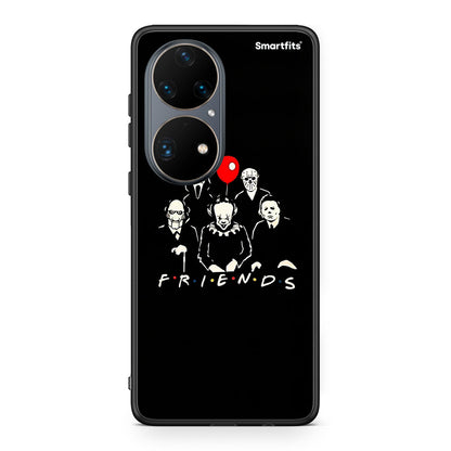 Huawei P50 Pro Halloween Friends Θήκη από τη Smartfits με σχέδιο στο πίσω μέρος και μαύρο περίβλημα | Smartphone case with colorful back and black bezels by Smartfits