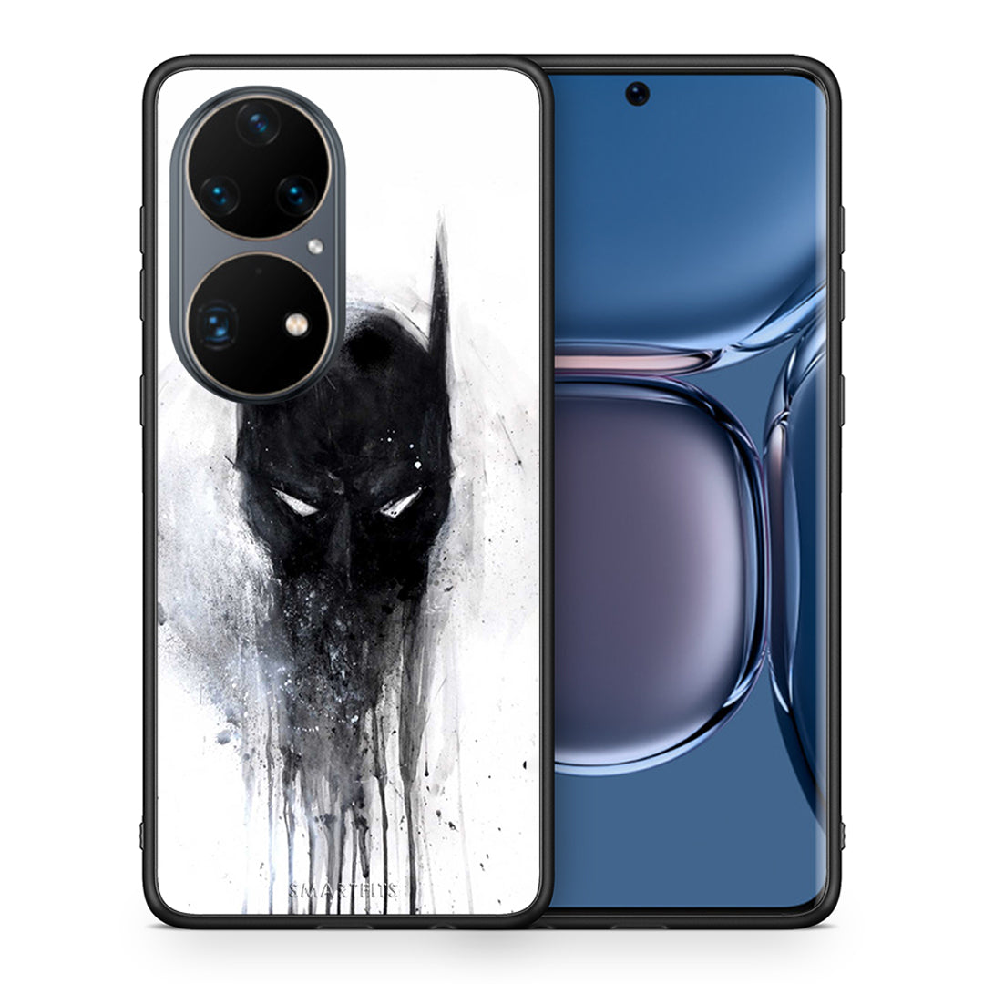 Θήκη Huawei P50 Pro Paint Bat Hero από τη Smartfits με σχέδιο στο πίσω μέρος και μαύρο περίβλημα | Huawei P50 Pro Paint Bat Hero case with colorful back and black bezels