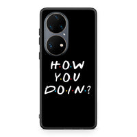 Thumbnail for Huawei P50 Pro How You Doin θήκη από τη Smartfits με σχέδιο στο πίσω μέρος και μαύρο περίβλημα | Smartphone case with colorful back and black bezels by Smartfits