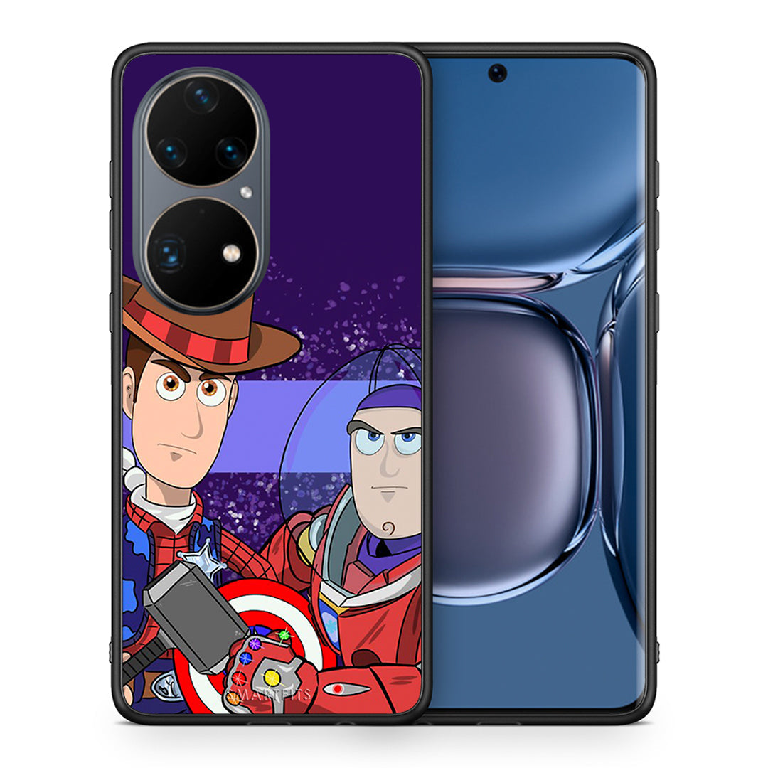 Θήκη Huawei P50 Pro Infinity Story από τη Smartfits με σχέδιο στο πίσω μέρος και μαύρο περίβλημα | Huawei P50 Pro Infinity Story case with colorful back and black bezels