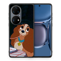 Thumbnail for Θήκη Αγίου Βαλεντίνου Huawei P50 Pro Lady And Tramp 2 από τη Smartfits με σχέδιο στο πίσω μέρος και μαύρο περίβλημα | Huawei P50 Pro Lady And Tramp 2 case with colorful back and black bezels