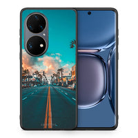 Thumbnail for Θήκη Huawei P50 Pro City Landscape από τη Smartfits με σχέδιο στο πίσω μέρος και μαύρο περίβλημα | Huawei P50 Pro City Landscape case with colorful back and black bezels