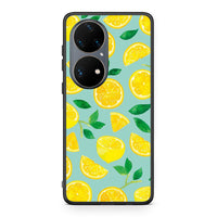 Thumbnail for Huawei P50 Pro Lemons θήκη από τη Smartfits με σχέδιο στο πίσω μέρος και μαύρο περίβλημα | Smartphone case with colorful back and black bezels by Smartfits