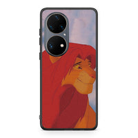 Thumbnail for Huawei P50 Pro Lion Love 1 Θήκη Αγίου Βαλεντίνου από τη Smartfits με σχέδιο στο πίσω μέρος και μαύρο περίβλημα | Smartphone case with colorful back and black bezels by Smartfits