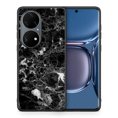 Θήκη Huawei P50 Pro Male Marble από τη Smartfits με σχέδιο στο πίσω μέρος και μαύρο περίβλημα | Huawei P50 Pro Male Marble case with colorful back and black bezels