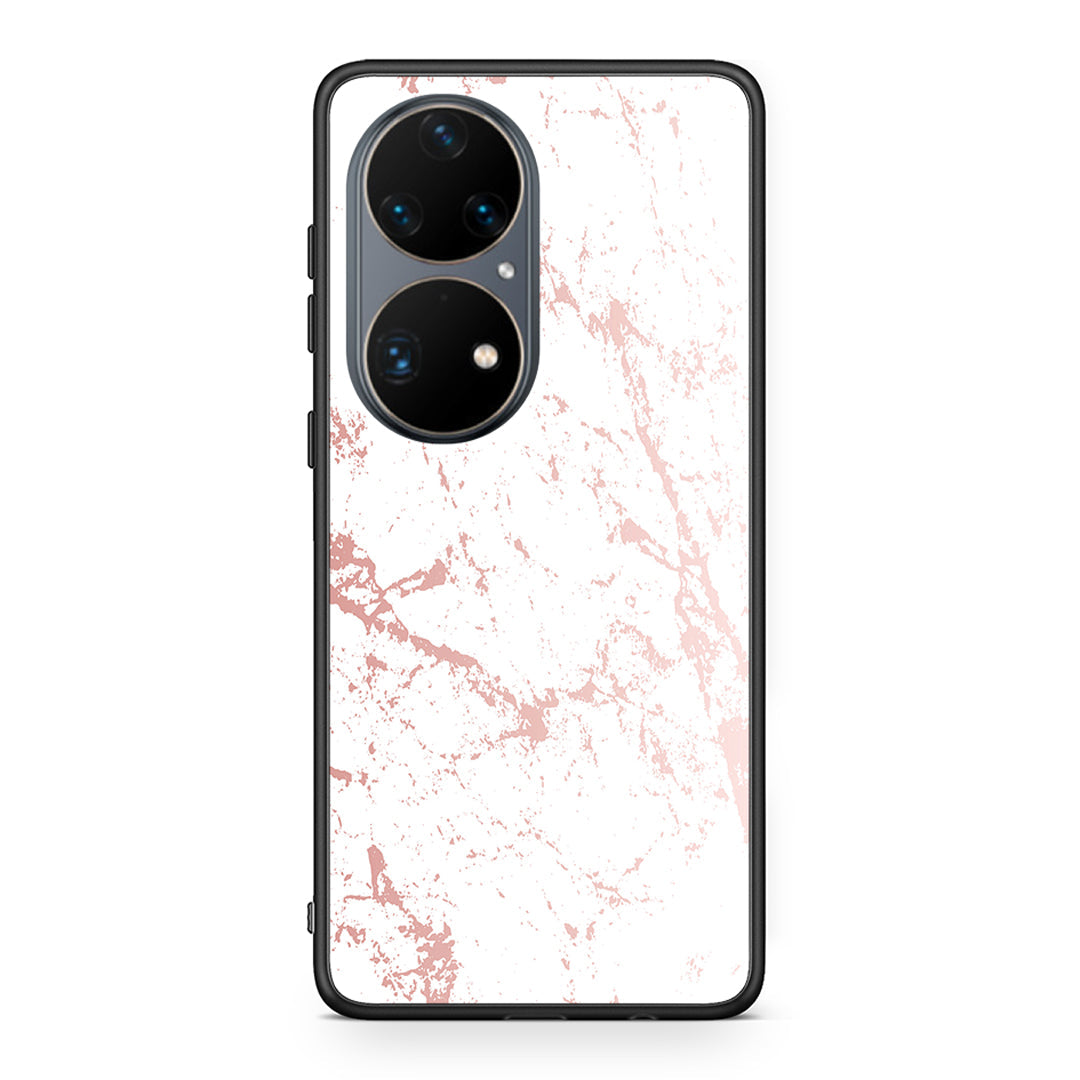 116 - Huawei P50 Pro Pink Splash Marble case, cover, bumper