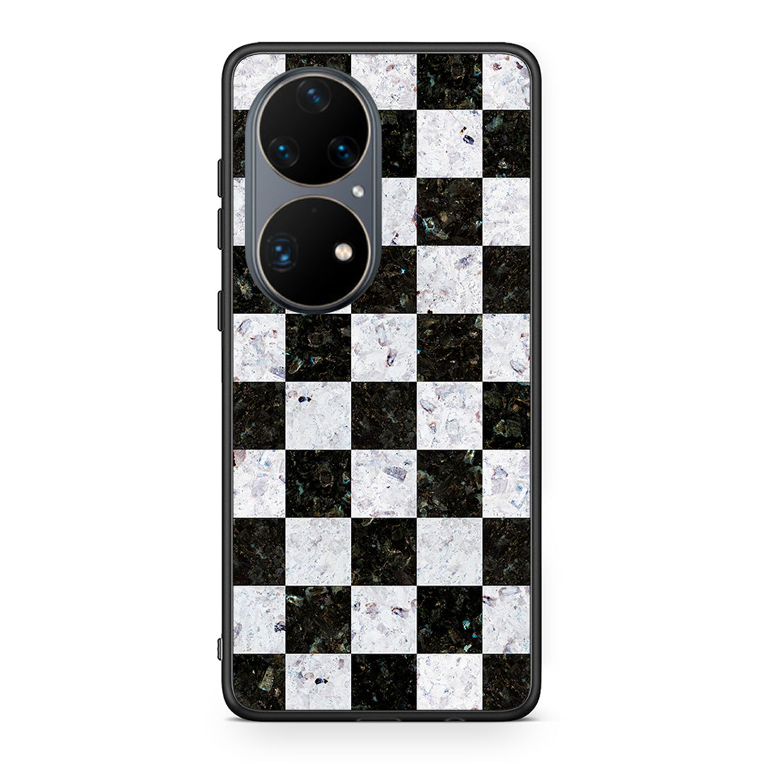 4 - Huawei P50 Pro Square Geometric Marble case, cover, bumper