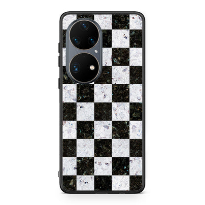 4 - Huawei P50 Pro Square Geometric Marble case, cover, bumper