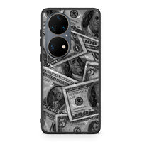 Thumbnail for Huawei P50 Pro Money Dollars θήκη από τη Smartfits με σχέδιο στο πίσω μέρος και μαύρο περίβλημα | Smartphone case with colorful back and black bezels by Smartfits